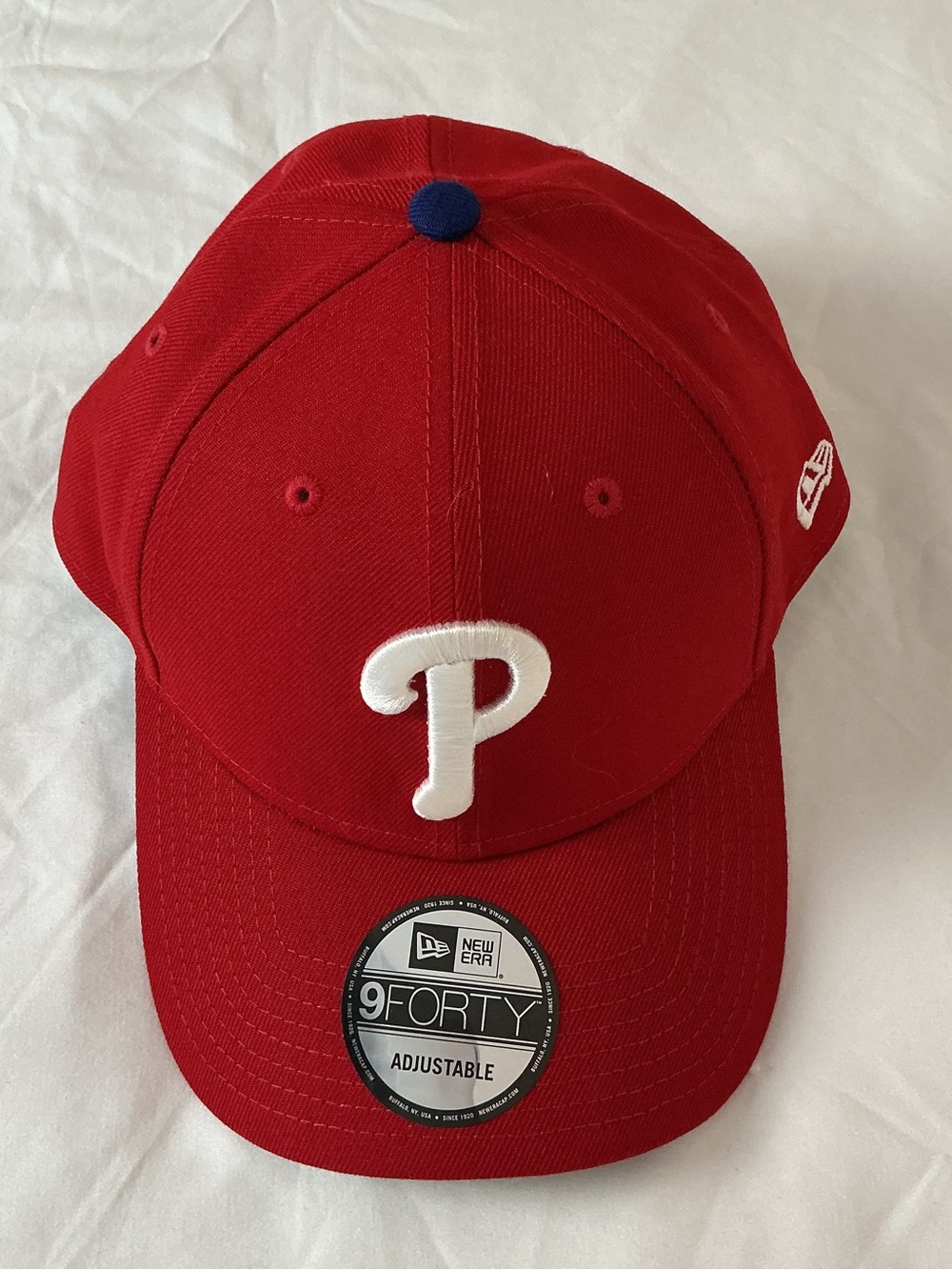 New Era Red Philadelphia 'P' Baseball Cap with White Logo